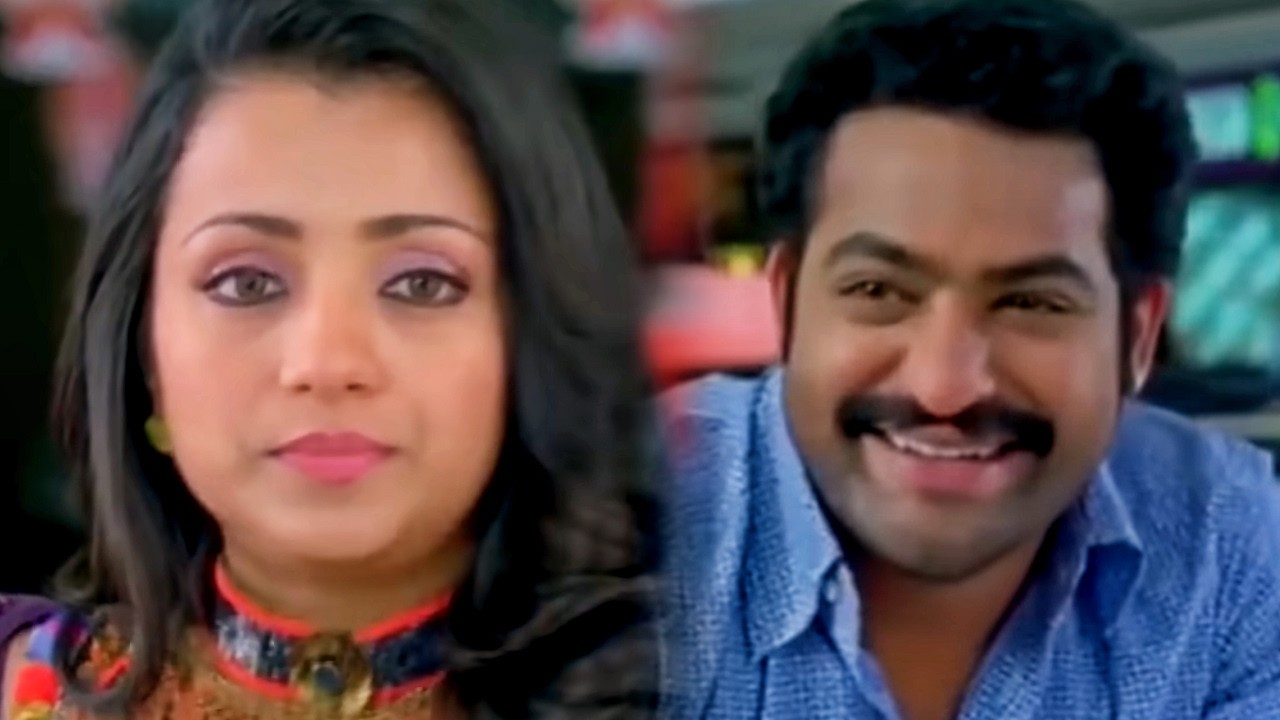 Jr. NTR त्रिशा कृष्णन को घूर घूर के देख रहा है | Dhammu फिल्म का ?