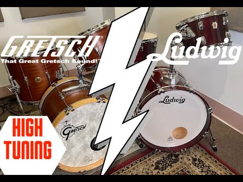 Gretsch USA Custom vs Ludwig Classic Maple - Part 1: High Tuning