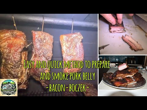 Easy and Quick How to Prepare and Smoke Pork Belly-Bacon-Traditional Boczek.