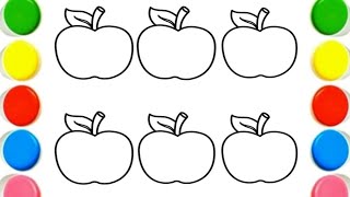 🎨 Learn Colors with Apples | Drawing & Coloring for Kids 🍎 Big Marker Coloring