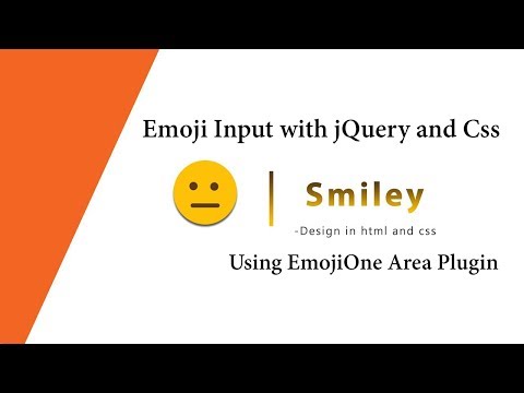 Emoji  Input with jQuery and Css Using EmojiOne Area Plugin 