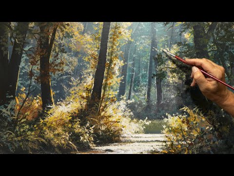 "Shining Stream" Acrylic painting. Artist - Viktor Yushkevich. #223