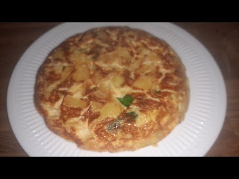 Tortilla de patatas con HUEVOS y LECHE