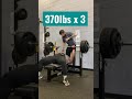 370lbs x 3 #gorillamind #moreplatesmoredates #turkesterone #powerlifter