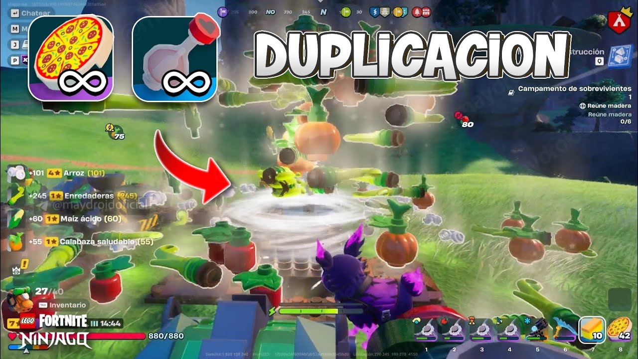 😱 ¡COMIDA INFINITA en LEGO Fortnite! Glitch de Duplicación (Ninjago)