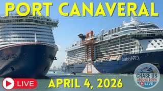 LIVE: Watching Cruise Ships Leaving Port Canaveral LIVE! (April 4, 2026)