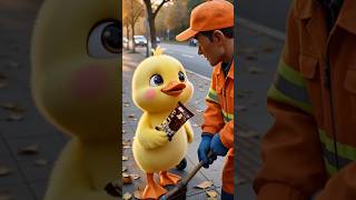 Little Duck Finishes Ice Cream, Buys Popsicles & Gives One To Street Cleaner​