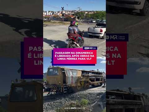 PASSAGEM NA DINAMÉRICA É LIBERADA APÓS OBRAS NA LINHA FÉRREA PARA VLT #mrtv #vlt #obras