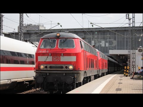 Mühldorfer 218er am EC 194 in München