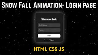 Download the video "❄️ Snowfall Animation Login Page | HTML CSS JavaScript | Beautiful Winter Login Form"