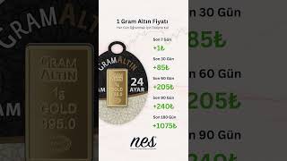 1 Gram Altın Fiyatı – Son 7, 30, 60, 90 ve 180 Günlük Değişim