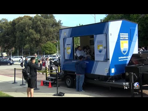 Earthquake simulator makes stop at Cal Poly ahead of Great California ShakeOut
