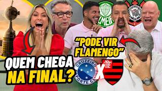 Renata Fan e Neto REAGEM ao SORTEIO da LIBERTADORES | PALPITES qual será a FINAL ao vivo Jogo Aberto