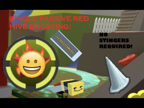 How to boost with 1 SSA passive as a beginner red hive in bee swarm simulator!