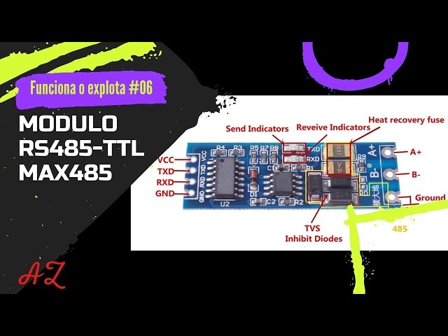 Vídeo relacionado con MAX485 TTL a RS-485 Módulo - Transceptor de velocidad de giro de baja potencia con funcionamiento de 5 V, PCB de 44 x 14 mm - Para Arduino, Raspberry Pi y comunicación serie industrial