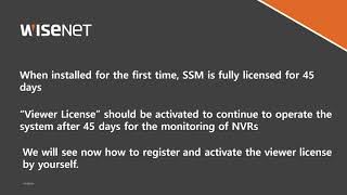How to install SSM and add NVRs for monitoring incl. viewer license activation