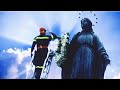 A Firefighter In Italy Saluting A Statue Of Virgin Mary In Rome On December 8 On High Ladder