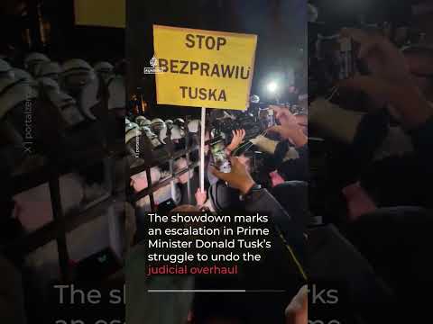 Poland’s president joins protest amid constitutional crisis at top court | AJ #shorts