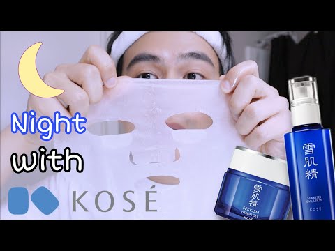 Rotina noturna com KOSE SEKKISEI e KOSE COSMEPORT para uma pele mais brilhante
