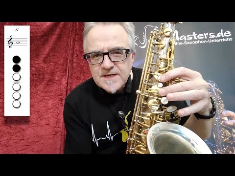 A-Durtonleiter, Ton für Ton, einfach & simpel erklärt (mit Griffbild) Saxophon Praxis Tipps