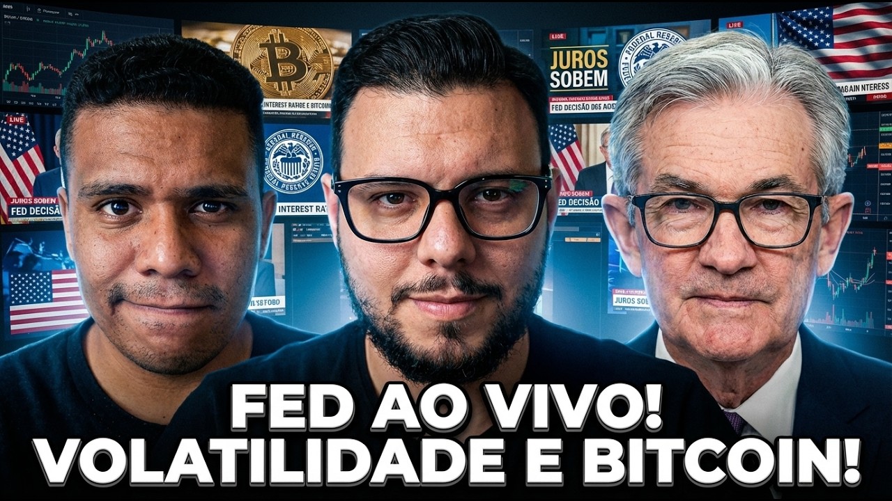 FED AO VIVO E O BITCOIN EM QUEDA?