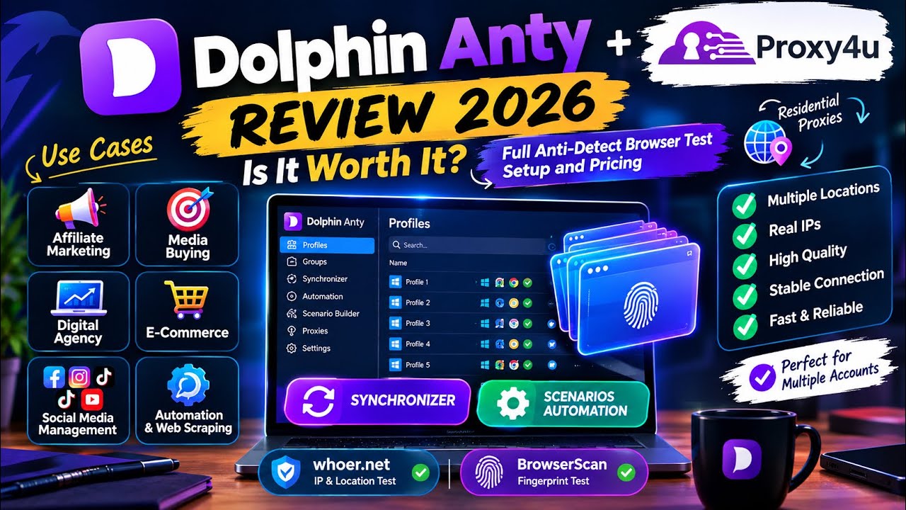 Dolphin {Anty} Review 2026 – Is It Worth It? Full Anti-Detect Browser Test Setup and Pricing