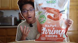 Costco Shrimp Chip Food Review | Better than regular? | RealistEats