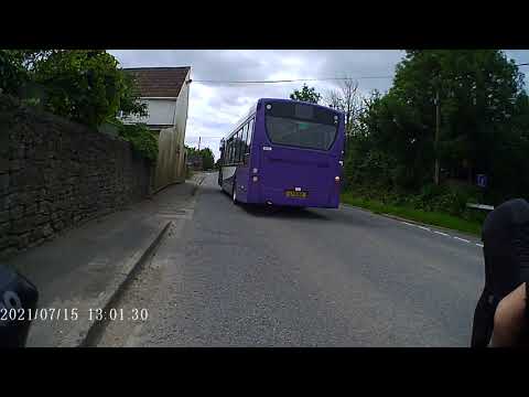 X34 Faresaver close pass into oncoming traffic