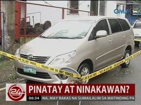 24 Oras: Misis ng isang telco executive, natagpuang patay sa kanyang sasakyan at posibleng ninakawan