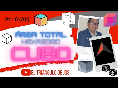 Área total de un cubo o hexaedro