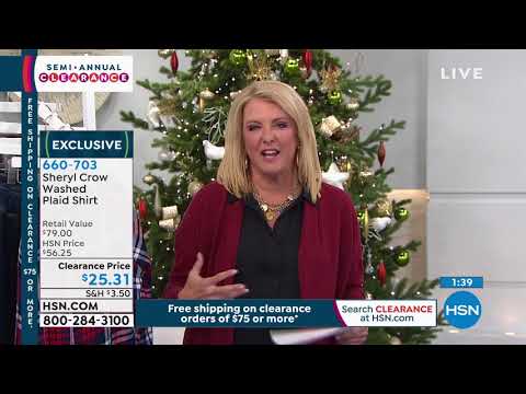 Sheryl Crow Washed Plaid Shirt