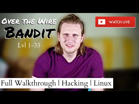 LIVE Over the Wire: Bandit Walkthrough | Hacking and Linux Intro (levels 1-33)