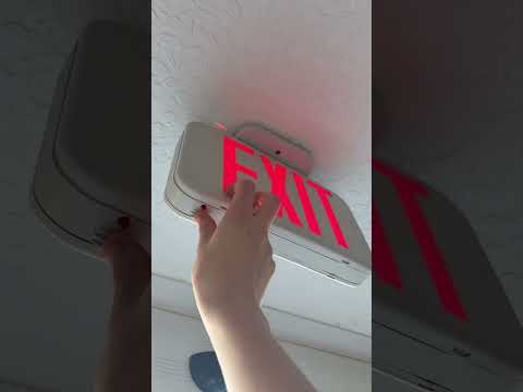 Testing a (loosely mounted) generic LED exit sign #shorts