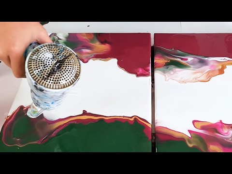 Acrylic Pour Painting / The double Split Dutch Pour - WOW!! Fluid Art