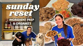 Sunday RESET | Ingredient/Meal Prep, Organize | Staying on Track | Breakfast Cookies, Egg Bites