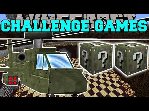 Minecraft: ATTACK HELICOPTER CHALLENGE GAMES - Lucky Block Mod - Modded Mini-Game