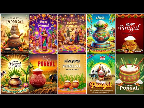🌾 Happy Pongal Wishes Photo | Thai Pongal Festival Greetings | Pongal Special Images