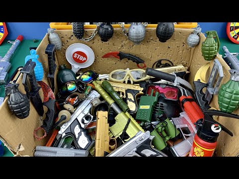 Vampire Weapon Box! Explosives and Dangerous Toy Guns - Sharp Karambit Blades - Box of Toy Guns