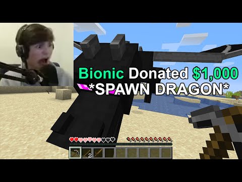 I Donated $1000 to troll this Streamer until he QUIT Minecraft...