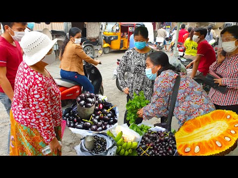 Cambodian Morning Market Food @ Boeng Tompon On Other Side  - Street Food Tour
