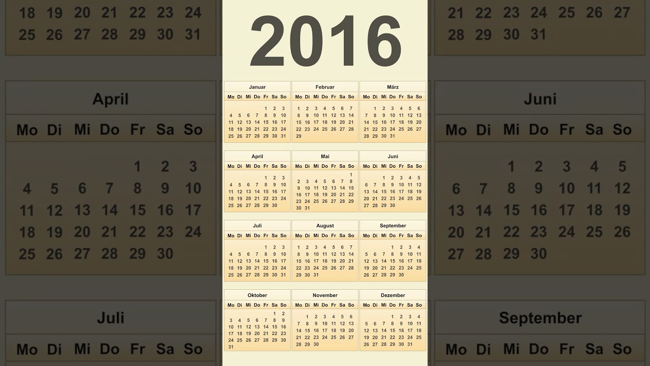 Kalender 2016