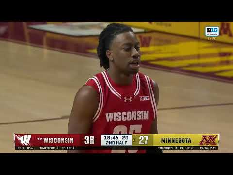 Highlights at Minnesota || Wisconsin Basketball || March 5, 2025