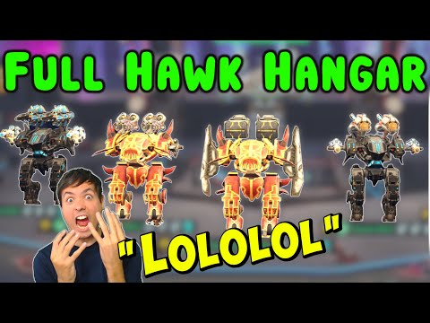 OMG! 5 HAWKS HANGAR - War Robots Crazy Mk2 Live Gameplay WR