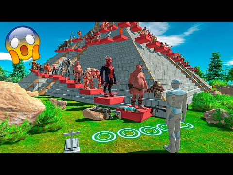 🔥1 HOUR EXTREME PARKOUR! In PYRAMID / FOREST / GIANT TOWER - Animal Revolt Battle Simulator