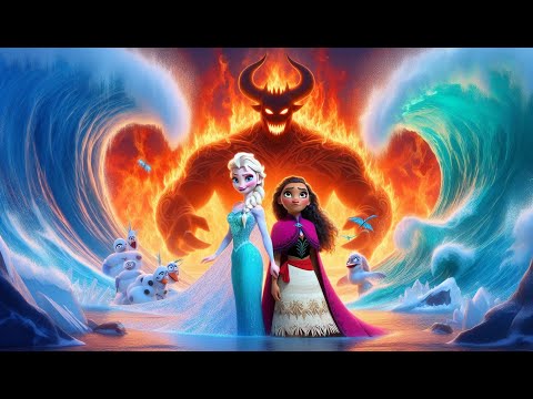 🔥 Elsa & Moana vs FIRE DEMON?! | Epic Frozen x Moana Song Battle