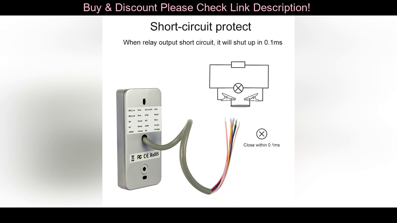 Slide SIB Waterproof Metal Case Keypad RFID Proximity Card Standalone Access Control 2000 Users for