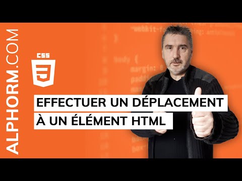 Comment effectuer un déplacement à un élément HTML sous CSS