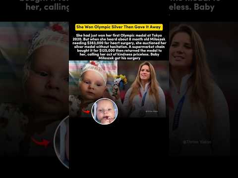 She Sold Her Olympic Silver to Save a Baby’s Life ! #shorts #sports #olympics