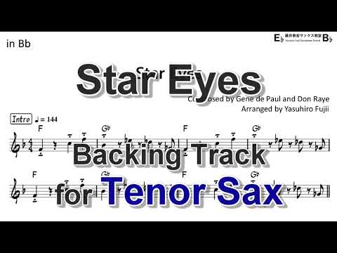 Star Eyes - Backing Track with Sheet Music for Tenor Sax
