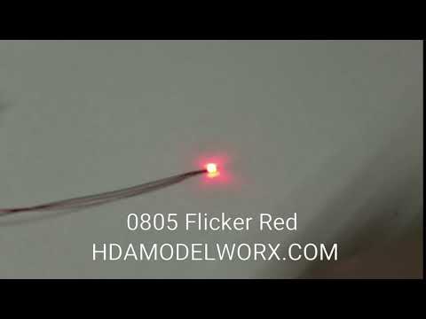 0805 Flicker Red Pre-wired SMDs